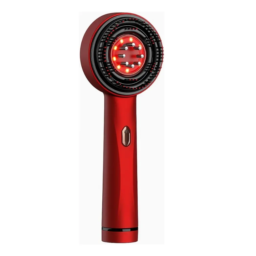 Cepillo de Masaje Capilar LED con Luz Roja